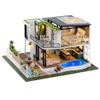 TuKIIE DIY Miniature Dollhouse Kit with Furniture, 1:24 Scale Large Garden Villa Wooden Doll House Accessories Plus Dust Proof & Music Movement for Kids Teens Adults(West Creek House) view 1