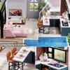 TuKIIE DIY Miniature Dollhouse Kit with Furniture, 1:24 Scale Large Garden Villa Wooden Doll House Accessories Plus Dust Proof & Music Movement for Kids Teens Adults(West Creek House) view 4