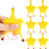 Civaner 6pcs Funny Rubber Chicken Keychain Novelty Laying Egg Chicken Stress Relief for Adult Venting Anger,Releasing Stress view 1