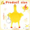 Civaner 6pcs Funny Rubber Chicken Keychain Novelty Laying Egg Chicken Stress Relief for Adult Venting Anger,Releasing Stress view 2