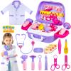 GIFTINBOX Kids Doctor Kit for Girls and Boys , Purple Doctors kit for Kids 22 Pieces Pretend Play Medical Toys Set with Roleplay Doctor Costume and Carry Bag for Little Girls-B view 1