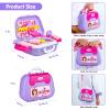 GIFTINBOX Kids Doctor Kit for Girls and Boys , Purple Doctors kit for Kids 22 Pieces Pretend Play Medical Toys Set with Roleplay Doctor Costume and Carry Bag for Little Girls-B view 3
