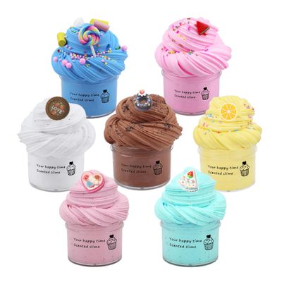 ZONEWAY 7 Pack Cake Butter Slime Kits, Soft and Non-Sticky Slime Kit Party Favors for Girls and Boys