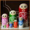 Nesting Dolls Russian Nesting Dolls 10 Piece Set Handmade Wooden Matryoshka Doll Puzzle Nesting Doll Toy Birthday Halloween Wish Gift Creative Gifts (Color : A) view 3