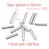 Model# 2754 Stub Axle Pins, Size 2x10mm (Set of 100 Pcs) for Traxxas RC Vehicles view 2