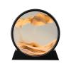 Flowing Sand Painting,Moving Sand Art Picture for Desktop Home Decor,Office Work Quicksands Painting,Round Glass 3D Deep Sea Sandscape in Motion Display Flowing Sand Frame view 1