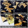 Black Gold Happy Birthday Door Banner,Birthday Door Cover Decoration Supplies Happy Birthday Backdrop Photography Background Sign For Women And Girls Birthday Party Home Outdoor Decor view 3