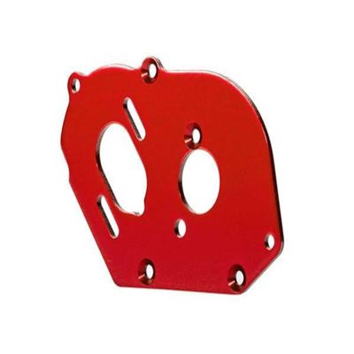 Traxxas 9490R Plate, Motor, Red (4Mm Thick) (Aluminum)/ 3X10Mm Cs with Split and Flat Washer (2)