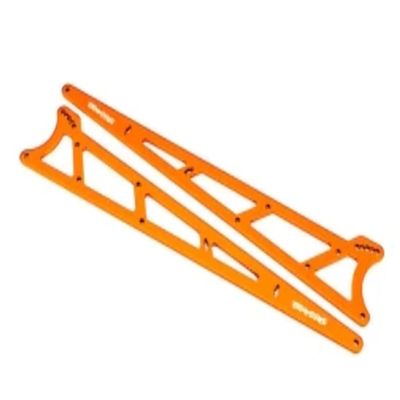 Traxxas 9462A Side Plates, Wheelie Bar, Orange (Aluminum) (2)