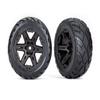 Traxxas 6775 Tires & Wheels 2.8" RTX Black Wheels Anaconda Tires Assembled TSM Rated 4WD Front/Rear 2WD Rear TRA6775 view 1