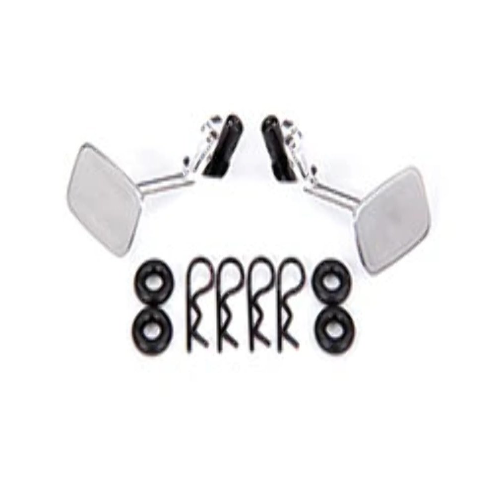 Traxxas Mirrors, Side, Chrome (Left & Right)/ o-Rings (4)/ Body Clips (4) (fits #9112 Body)