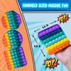 Push Pop Bubble Fidget Sensory Toy, 12-Pack, Square, 5 x 5 Inches, Rainbow, Party Favors view 4