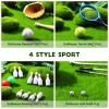 Skylety 23 Pieces Dollhouse Miniature Sports Set Mini Golf Baseball Tennis Bowling Tiny Golf Ball Clubs Ball Bats Racket Mini House Decoration Accessories for Dollhouse Collection Cake Topper Decor view 4