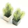Cuteam 1:6 Scale Dollhouse Furniture, Green Plant Simulated Portable Ceramic Doll House Miniature Pine Branches for 1/6 Doll House - White view 3