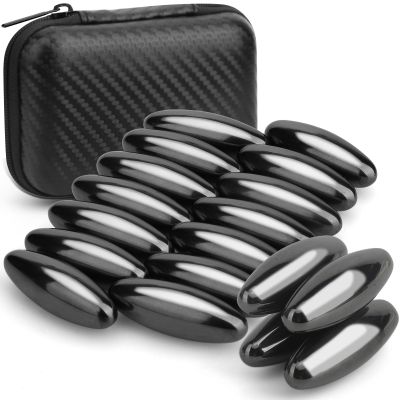 Dilabnba Fidget Toy Hematite Stone Magnet Ferrite Putty Eggs for Adults, Magnetic Fridge Magnets Oval Rocks for Refrigerator, Home, Office, Gadget, Desk Toy Decoration (24PCS)