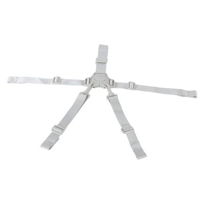 5 Point Baby Harness, Universal High Chair Straps Sturdy Easy to Use for Stroller for Pushchair(Gray Button 5-Point Strap)