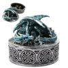 DDFE Unique New Dragon Pattern DND Dice Gift Storage Box,Great DND Gifts Giftware Box,Dungeons and Dragons RPG MTG Table Games D&D Pathfinder Shadowrun,DND Accessories Essentials Kit(Blue) view 1