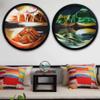 HIMFL Moving Sand Art Picture Round Glass 3D Deep Sea Sandscape in Motion Display Flowing Sand Frame Flowing Sand Painting for Home Ornament Gift view 4