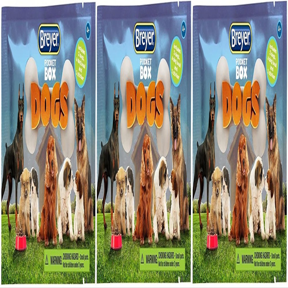 Breyer Mystery Pocket Box Dogs Blind Bag 3 Pack Model #1590