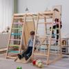 Avenlur Magnolia Indoor Playground 7-in-1 Jungle Gym Playset for Kids 2-6yrs - Slide, Climbing Wall, Rope Wall Climber, Monkey Bars, Swing - Waldorf and Montessori Style Wooden Climb Set. USA Company. view 1