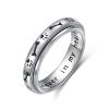 HOOHWE Spinner Rings for Anxiety,S925 Sterling Silver Fidget Anxiety Worry Relieving Boredom ADHD Autism Band Rings (1-Dog Paw Rings, 8) view 1