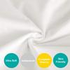 100% Cotton Bassinet Sheets Compatible with Ezebaby, INFANS and Evolur Stellar Bassinet and Bedside Sleeper, 2 Pack, Ultra Soft Bassinet Sheet for Baby, White view 3