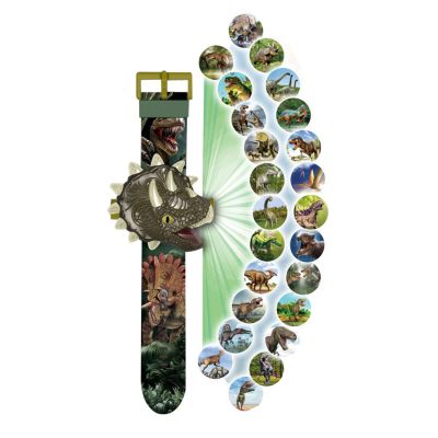 RAYCHY Kids 24 Dinosaur Watch Flashlight Projector Toys Animal Pattern Torch Projector Flashlight Bedtime Educational Toys Gift