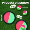 Charniol Kids Toys Toss and Catch Game Set 12 Paddles 6 Balls Beach Outdoor Sports Games Toss Ball Set with Paddles Nylon Catch Toys for Kids PE Recess Adults Beach Playground (Pink Green) view 2