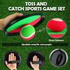 Charniol Kids Toys Toss and Catch Game Set 12 Paddles 6 Balls Beach Outdoor Sports Games Toss Ball Set with Paddles Nylon Catch Toys for Kids PE Recess Adults Beach Playground (Pink Green) view 3