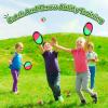 Charniol Kids Toys Toss and Catch Game Set 12 Paddles 6 Balls Beach Outdoor Sports Games Toss Ball Set with Paddles Nylon Catch Toys for Kids PE Recess Adults Beach Playground (Pink Green) view 4