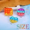 Arme 95Pcs Pop Fidget ToysParty Favors Toddler Toys Pop Fidget Keychain Mini Fidget Toys Bulk Sensory Toys Stress Toy, Party Fidget Pack Popper Toy Gift for Girls Boys view 2