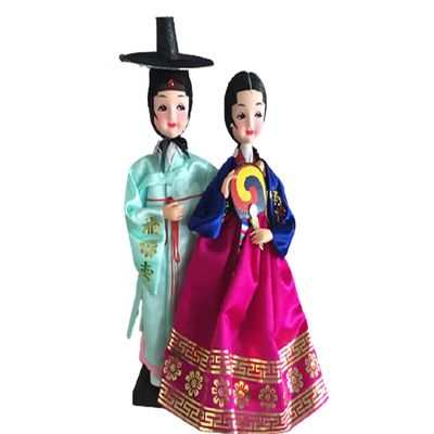 Korean Beauty Hanbok Dolls Korean Traditional Bride Groom Wedding Dolls Figurines Basic Wedding Gift Marriage Couple Dolls (4)