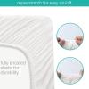 100% Cotton Bassinet Sheets Compatible with Dream On Me Traveler/Skylar/Waves Bassinet Bedside Sleeper, 2 Pack, Ultra Soft Bassinet Sheet for Baby, White view 3