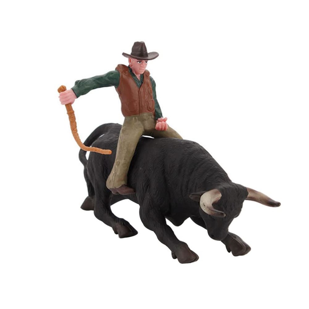 Toyvian Desktop Cowbaoy Sculpture 1 Set Fake Wild West Cowboys Figurines Model Farm Toys Playset Cowboys Action Figure Sandbox Decoration for Christmas Birthday Gift Rodeo Bouncy Toy