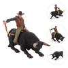 Toyvian Desktop Cowbaoy Sculpture 1 Set Fake Wild West Cowboys Figurines Model Farm Toys Playset Cowboys Action Figure Sandbox Decoration for Christmas Birthday Gift Rodeo Bouncy Toy view 4