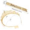COCIDE "Birthday Queen" Sash and Crystal Tiara Set Tiara and Crowns for Women Birthday Gift for Girl Kit Decorations Set Rhinestone Hair Accessories Glitter Stain Silk Sash for Party view 2