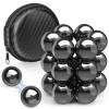 22PCS Round Magnetic Stones Fidget Toy Magnet Science Kit for Adults, Large Hematite Magnet Ball Desk Toy for Men Women, Whiteboard Locker Magnetic Rocks for Home Office, Age:15+ view 1