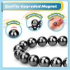22PCS Round Magnetic Stones Fidget Toy Magnet Science Kit for Adults, Large Hematite Magnet Ball Desk Toy for Men Women, Whiteboard Locker Magnetic Rocks for Home Office, Age:15+ view 3