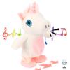Hopearl Talking Unicorn Repeats What You Say Walking Electric Interactive Animated Toy Speaking Plush Buddy Gifts for Toddlers Birthday, 9.5'' view 1