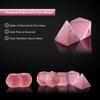 UDIXI Natural Gemstone Dice Set, 7PCS Crystal Stone DND Dice for Tabletop Games(Pink Cat's Eye) view 3