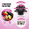 HONEY JOY Push Cars for Toddlers, Lamborghini Kids Toy Car Stroller w/Push Handle & Detachable Guardrail, Horn & Engine Sound, Seat Storage, Foot-to-Floor Ride On Push Car for Boys Girls(Pink) view 3