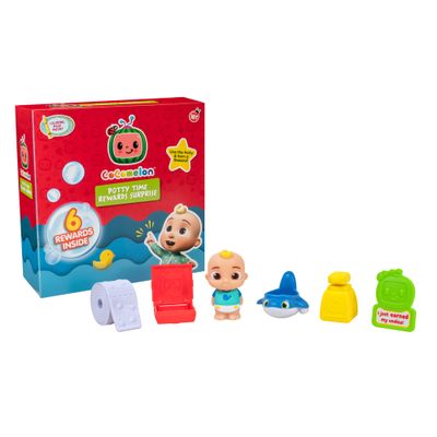 CoComelon Potty Time Rewards Surprise 1 Figure and 5 Accessories to Collect - Features Favorite Character JJ - Surprise Accessories Potty Training - Toys for Kids and Preschoolers