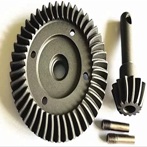 for Axial 1/10 Yeti RR10 SCX10 Wraith EXO Hard Chrome Steel Helical Spiral Differential Ring/Pinion Gear 43T/13T Upgrade Parts Replace AX30402