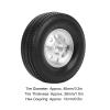 RC Car Tires, 2PCS CNC Metal Wheel Rims Hubs Rubber Tires Kit Durable Off-Road for RC Hobbyists Tractor Truck Models and Racing Scenarios view 3