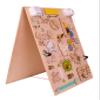 3toysm Leo Montessori Busy Board 75 cm Double Sided Wooden Freestanding Sensory Activity Board Natural Zoo view 1
