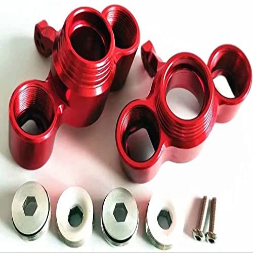 for Arrma 1/8 Kraton Outcast Notorious 6S AR330403 AR330505 Aluminum Front Axle Carrier Steering Block Red