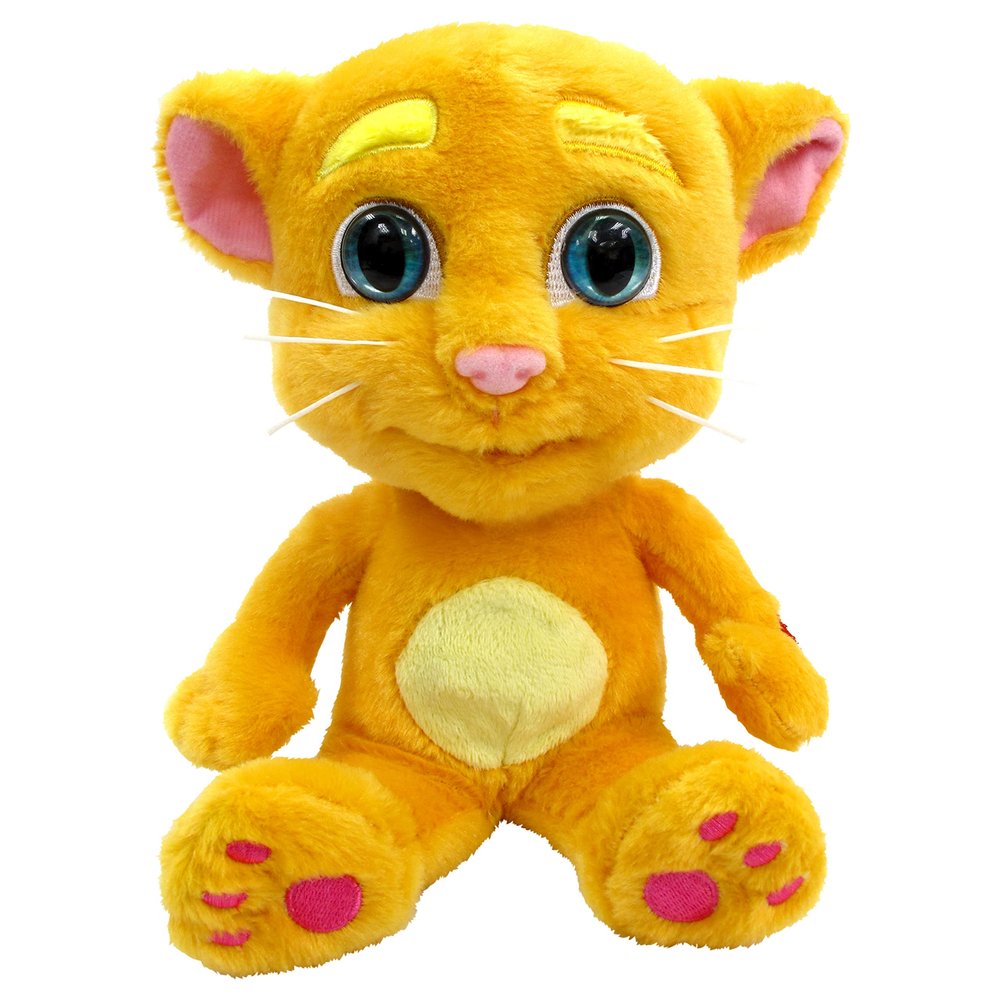 Relsy Official Talking Tom & Friends 12 Inch Ginger Plush Toy with Interactive Talkback & App Sounds Features | an Original, Fun & Educational Cuddle Toy for Baby & Kids
