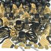 Crown Display New Years Eve Party Supplies, 352 Pieces, Black And Gold Top Hats Tiaras Bead Necklace Noise Makers, 2026 New Years Decorations Happy New Year Decorations 2026 Bulk Party Favors view 1