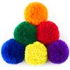 AIRUYI 6-Pack Soft Fleece Balls Large 5-inch Dodgeball Playground Balls, Rainbow Pack Size for Dodge Ball, Handball, Camps and Schools view 1