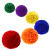AIRUYI 6-Pack Soft Fleece Balls Large 5-inch Dodgeball Playground Balls, Rainbow Pack Size for Dodge Ball, Handball, Camps and Schools view 4